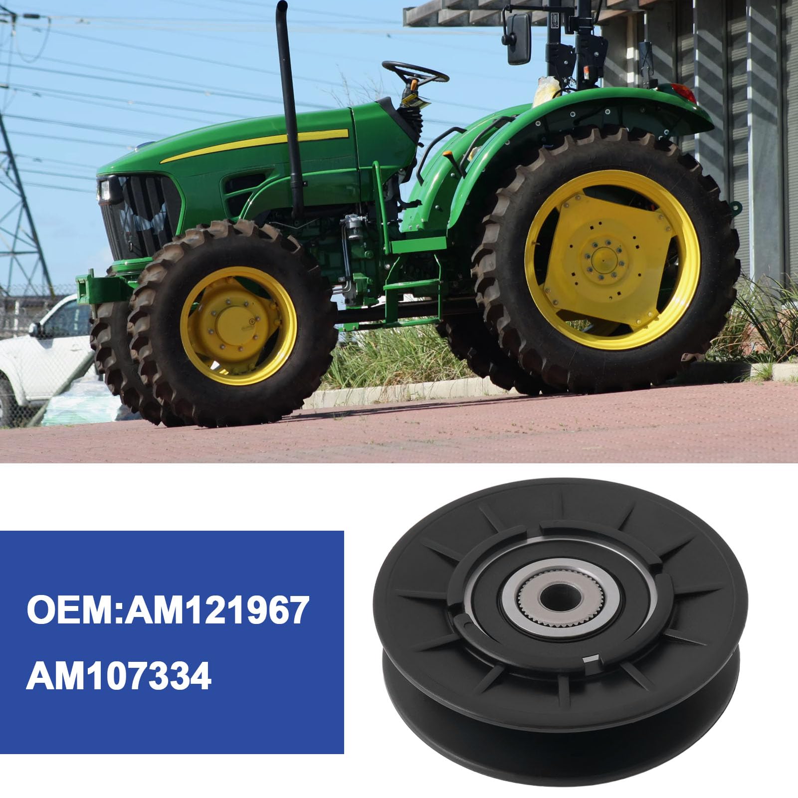 ECSiNG Poulie de courroie trapézoïdale AM121967 AM107334 pour tracteurs John Deere LT LT160 133 150 155 160 180 STX38