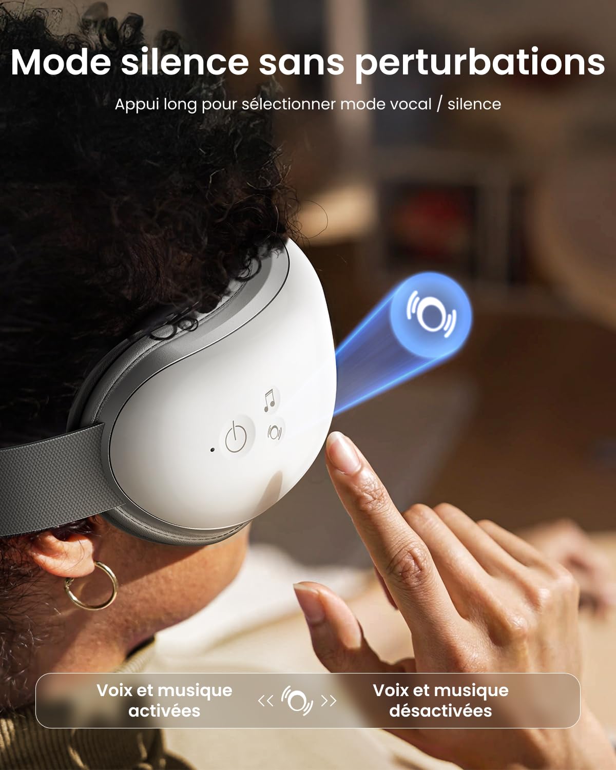 RENPHO Cadeau Femme Homme, Eyeris 1 Masseur Oculaire avec Chaleur, Chauffant Masseur Masque yeux avec Musique Bluetooth pour les migraines, réduit la fatigue oculaire améliorent le sommeil