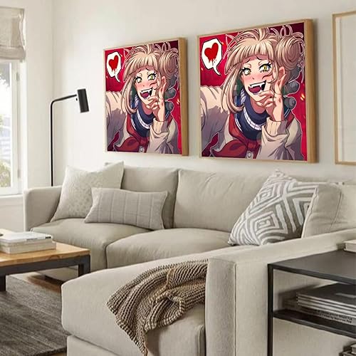 Miniatura 4 de FURENMA - Kits de pintura de diamantes 5D para adultos y niños principiantes bricolaje japonés animado redondo de cristal bordado para decoración