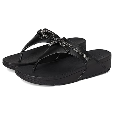 FitFlop Lulu Glitz bow Leather Toe post Sandals Women