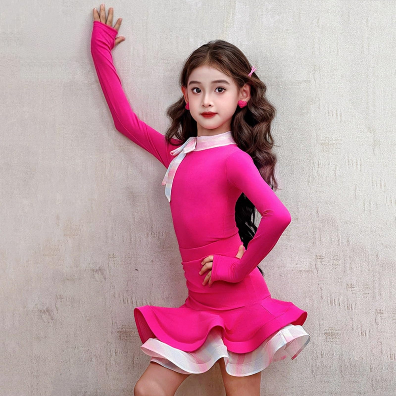 MEECHI Set da 2 Pezzi Abito da Ballo Latino for Bambine Body da Danza