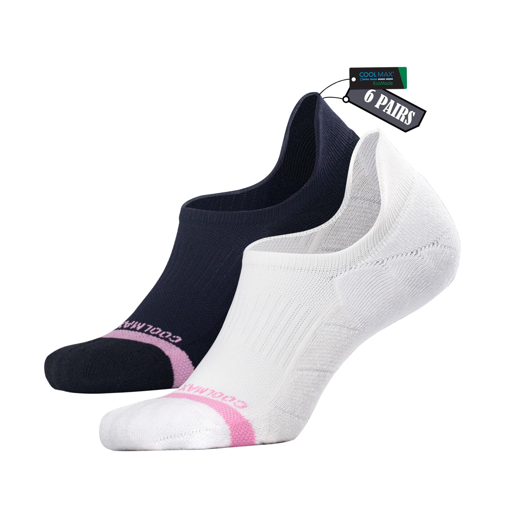 BRISIRA Bamboo Viscose Coolmax Running Golf No Show Socks Women Compression Moisture Wicking Performance Low Cut Tab Athletic