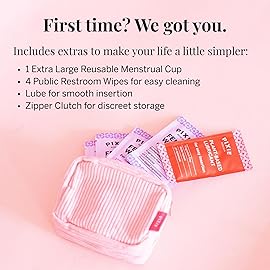 Pixie Cup - Soft, Safe, Reusable Menstrual Cup - Ranked 1 for The Best Tampon Alternative - 100% Medical-Grade Silicone Period Cup for Feminine Care - Buy One We Give One (Extra Large)