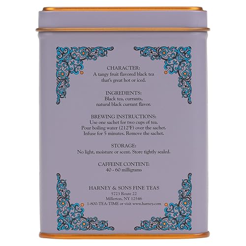 Miniatura 9 de Harney & Sons, Té de grosella negra, 20 bolsitas de té, 1.4 oz (40 g) Harney & Sons, té de grosella negra, 20 bolsitas de té, 1.4 oz (40 g) -