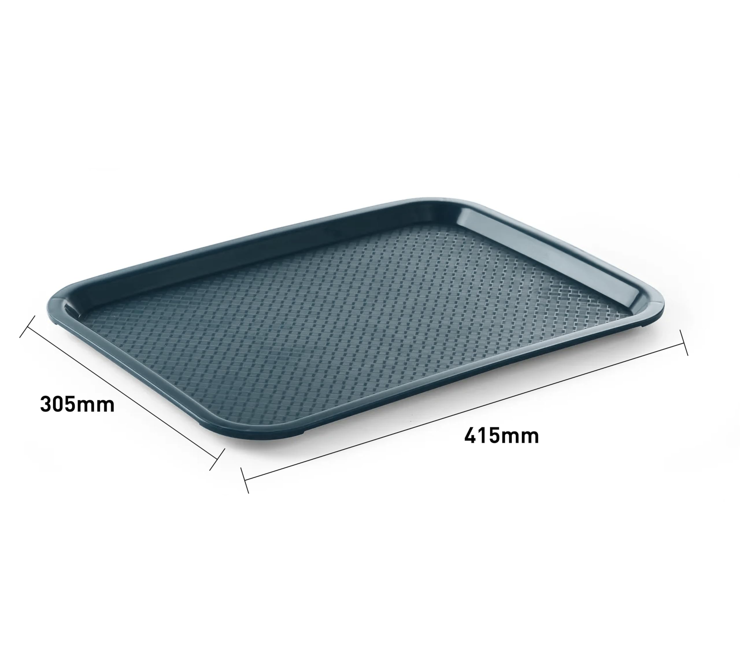 HENDI Bandeja de Servicio, Mediana, Rectangular, Multiusos, resiste hasta 80°C, Bandeja para Servir Comida rápida, Bebidas, Fast Food, Bandeja de Cocina, 305x415x(H) 20mm, Verde, Polipropileno