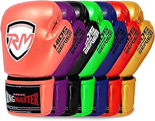 Ringmaster Sports Kids Boxing Gloves Carbon Leather Training Sparring Punch Bag Mitt