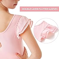 Vista 3 de HiDance Leotardos de ballet para niñas, vestido de baile de bailarina, leotardos de ballet con falda