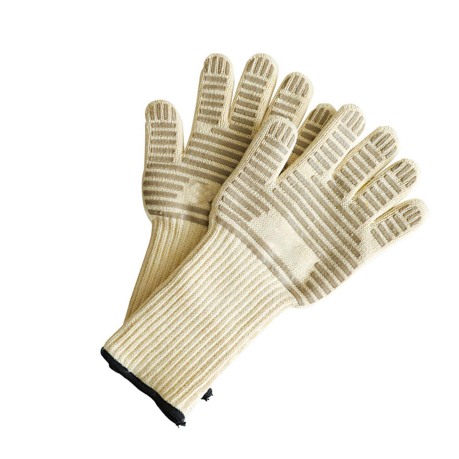 MICFENY Oven Mitts Silicone and Cotton Yarn Texture Baking and Cooking Nonslip Grip and Easy for Oven