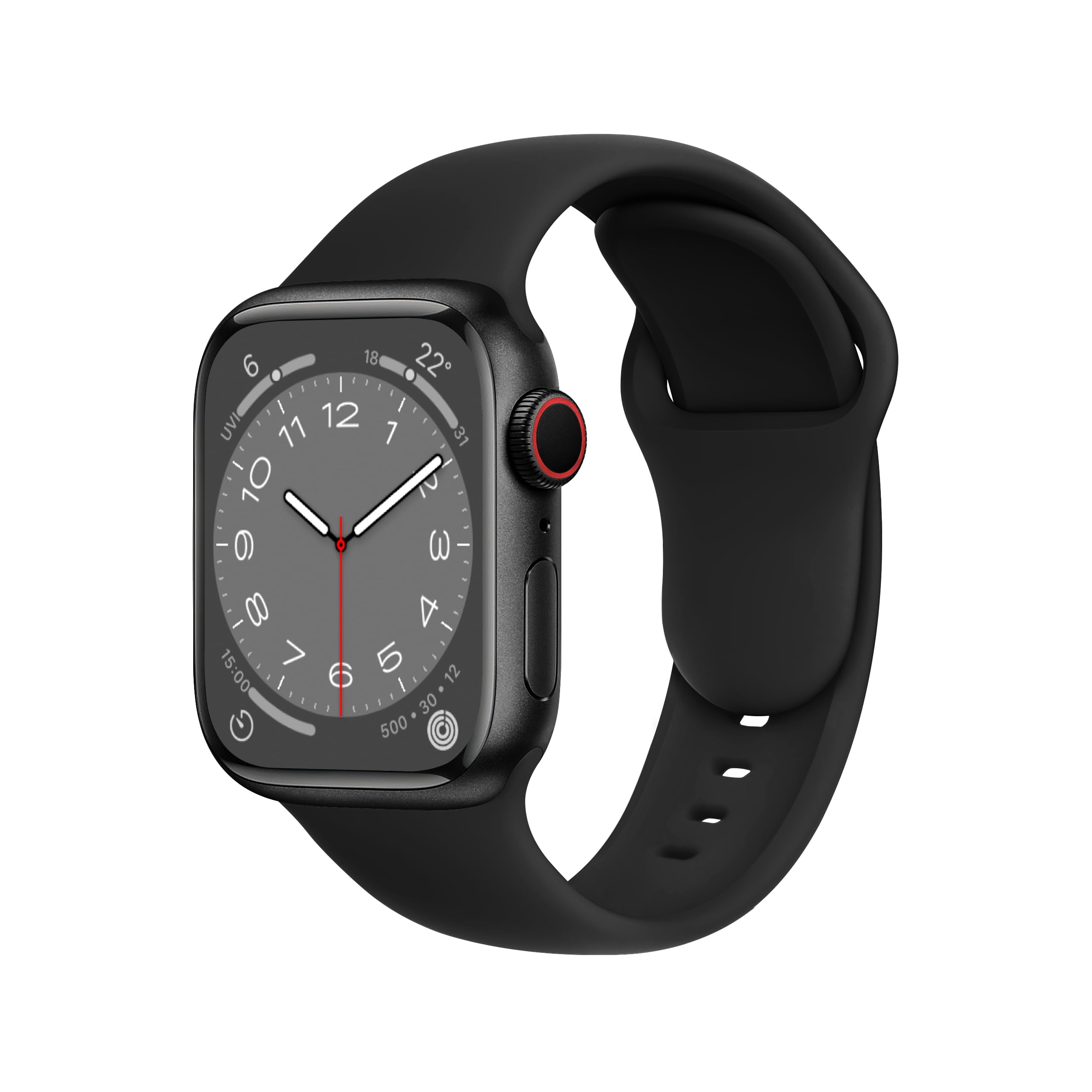 DONEGANI SBC1 Cinturino per Apple Watch Ultra 2 49mm, Serie 10 46mm, 9 8 7 45mm 41mm, SE 6 5 4 44mm 40mm, 3 2 1 42mm 38mm Donna Uomo Band Bracciale Sport Silicone, Nero