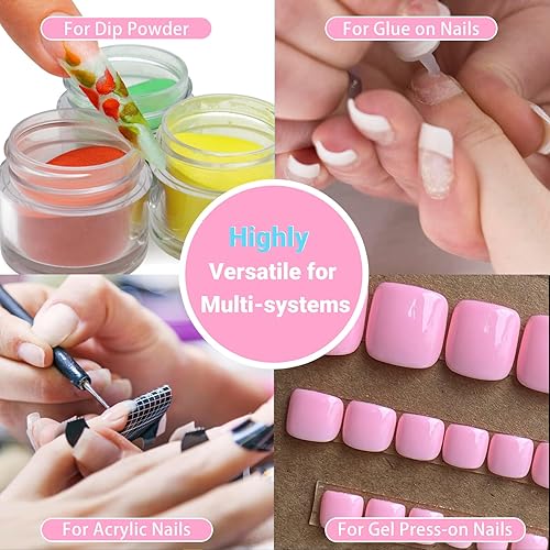 Miniatura 6 de SINOKAME - Puntas de uñas largas y cuadradas de cobertura completa, uñas de gel suave mate mate transparentes para uñas postizas para mujeres y