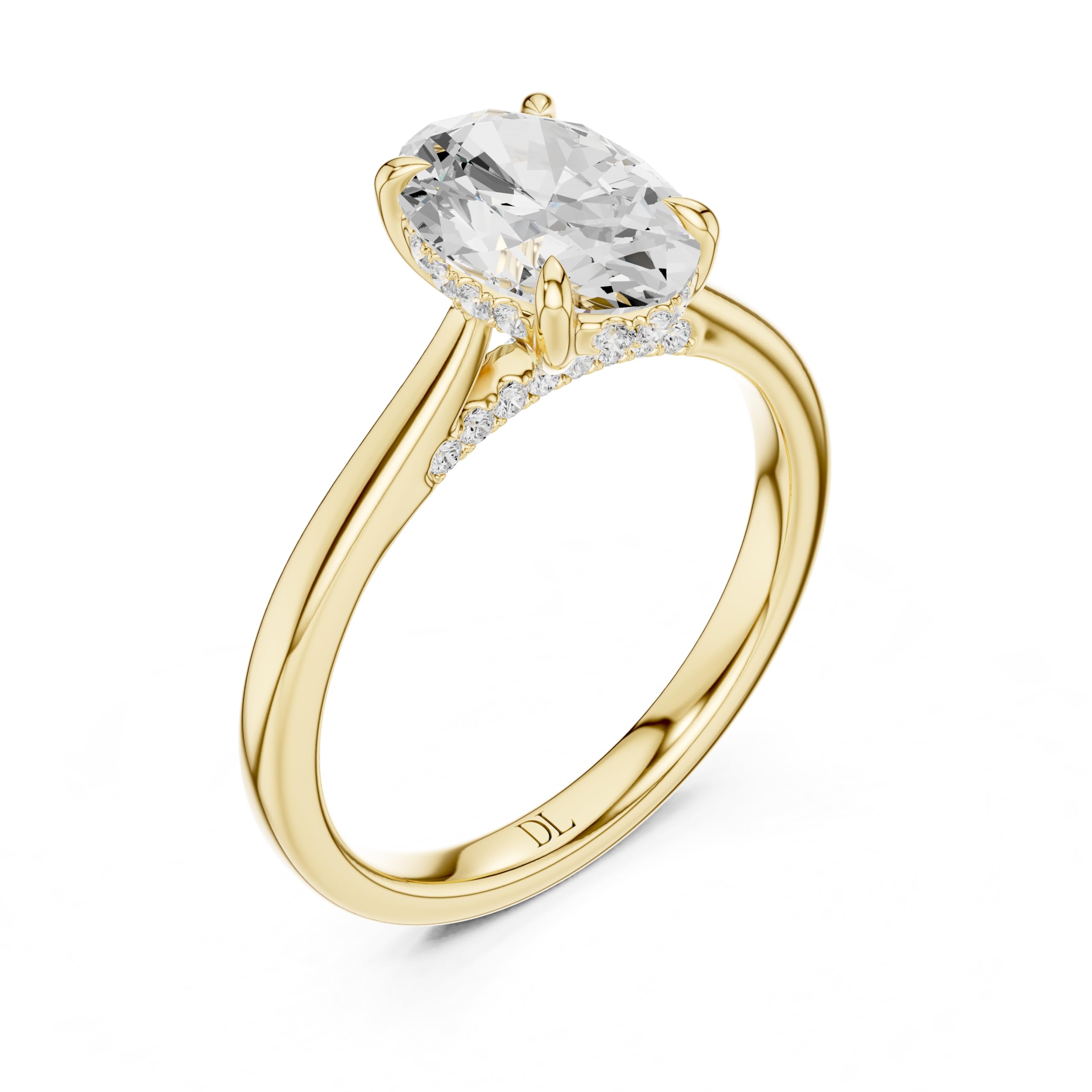 DIAMSLAND IGI Certified Lab Grown Diamond Engagement Ring