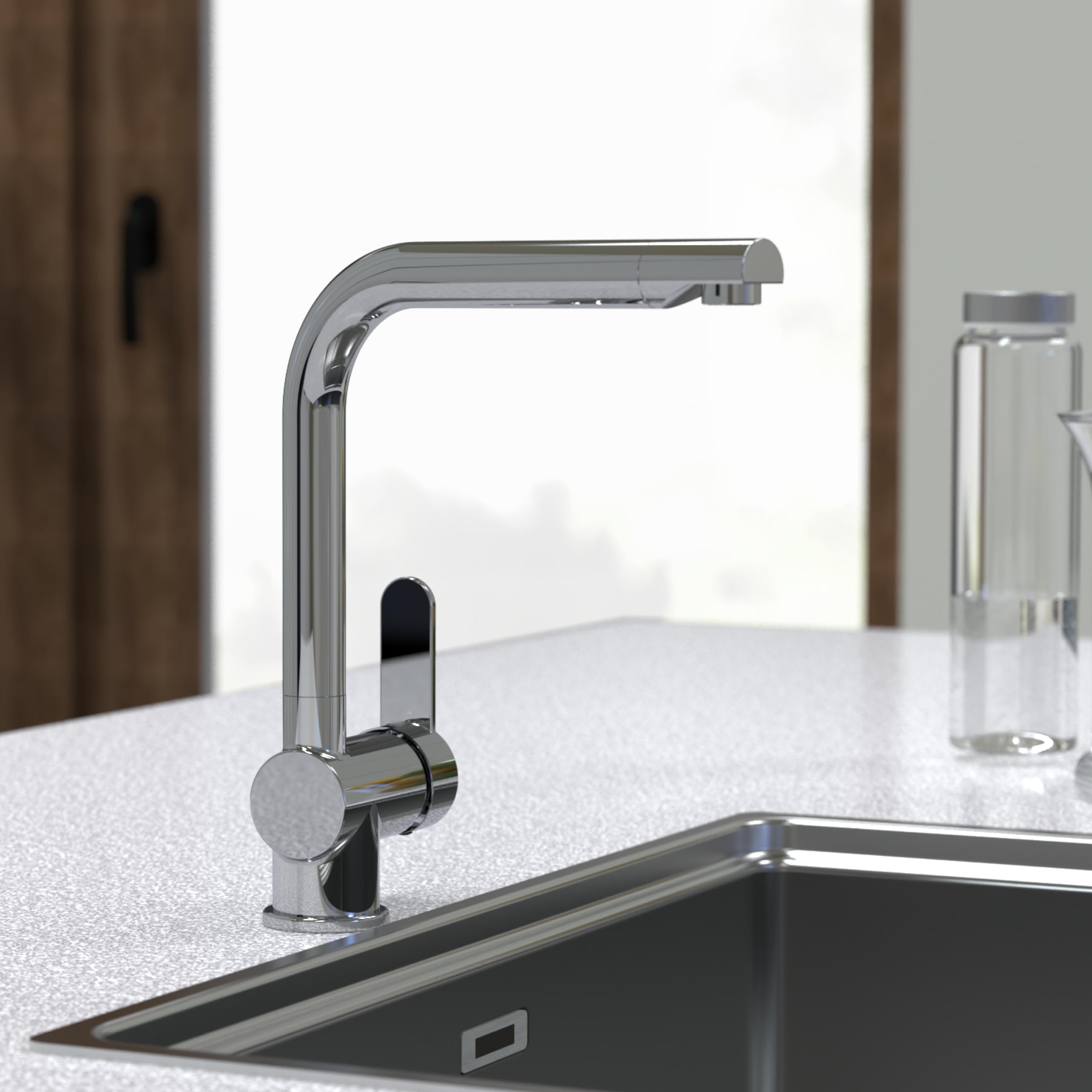 Schütte 79816 Robinetterie d'évier Rio, Cromo