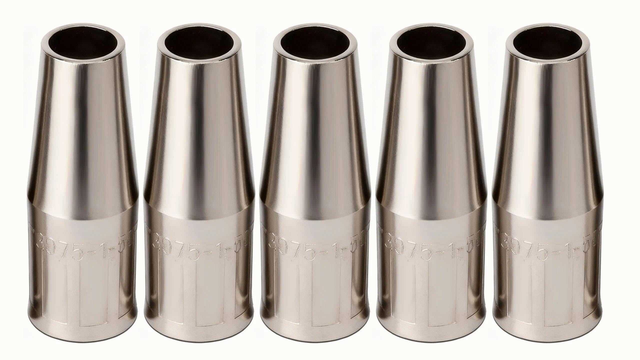 Gas Nozzle KP3075-1-50F 1/2" ID Flush Compatible with Lincoln Electric Magnum PRO 100L PRO 175L, & Spool Gun 100SG Parts 5pk