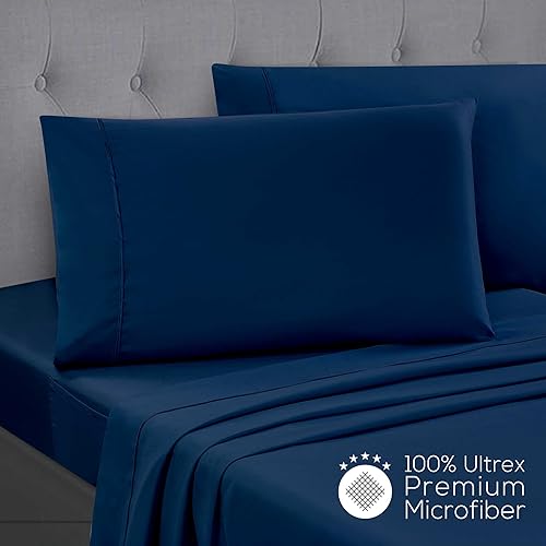 Vista 61 de Mueller Serie 1800 - Juego de sábanas ultrasuaves de 6 piezas, esquinas profundas de hasta 16 pulgadas, transpirables, hipoalergénicas, Verde