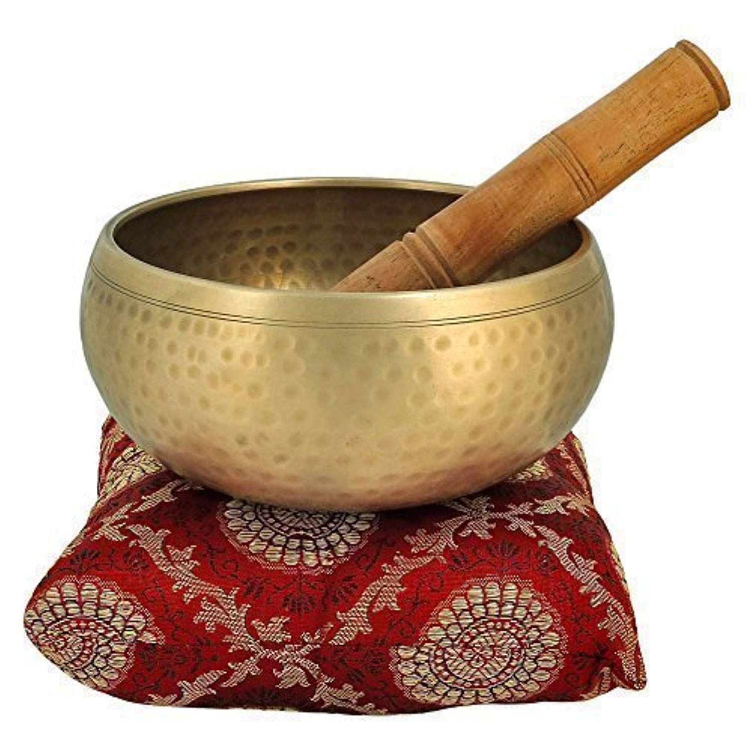 Pick End Now Meditation Bowl with Stick and Cushion Tibetan Buddhist Singing Bowl | Singing Bowl Musical Instrument for Meditation Bowl, Product Dimensions - 4x4x4In, 300Gm