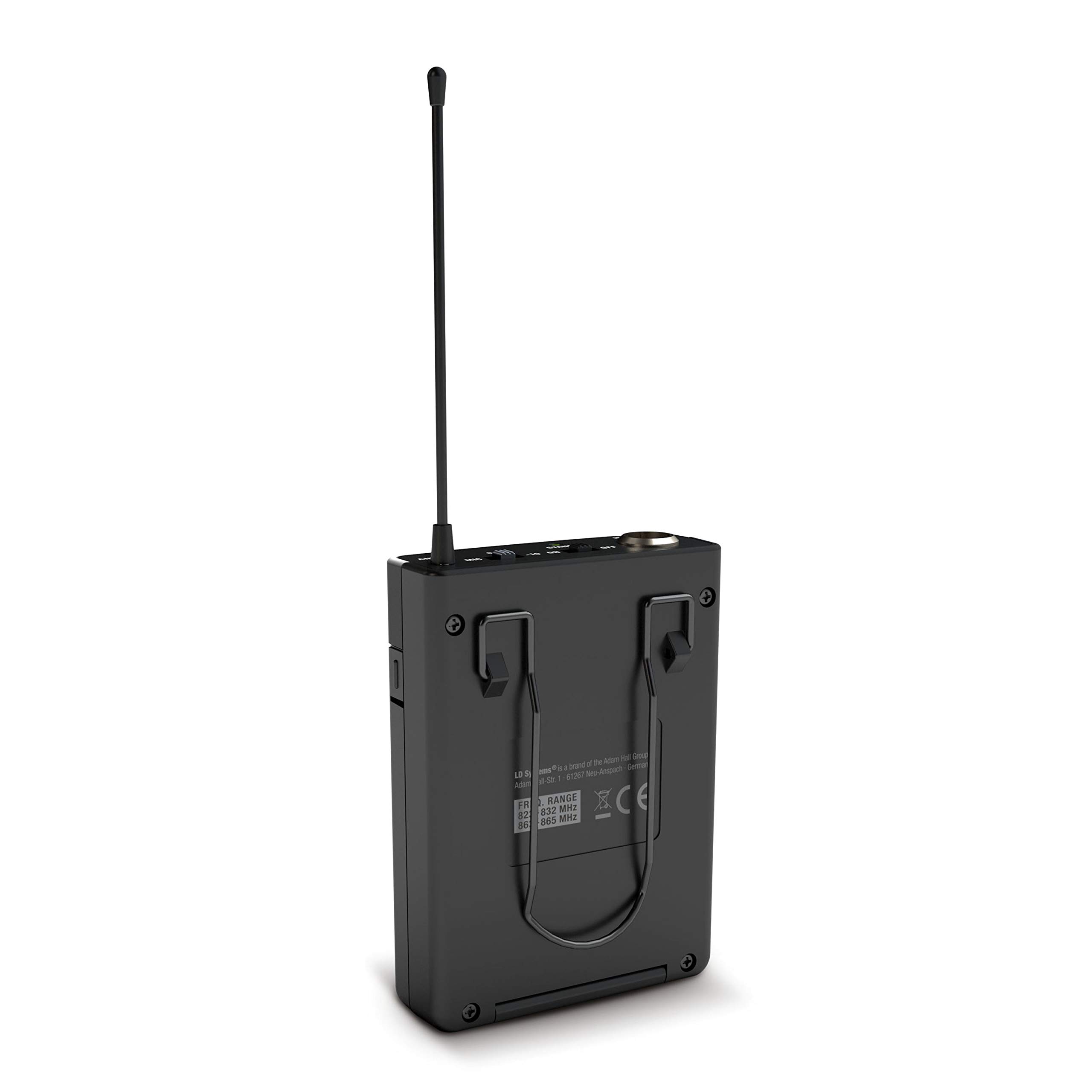LD Systems U308 BPH - Système de Micro sans Fil avec Émetteur Ceinture et Micro Serre-tête - 863 - 865 MHz + 823 - 832 MHz
