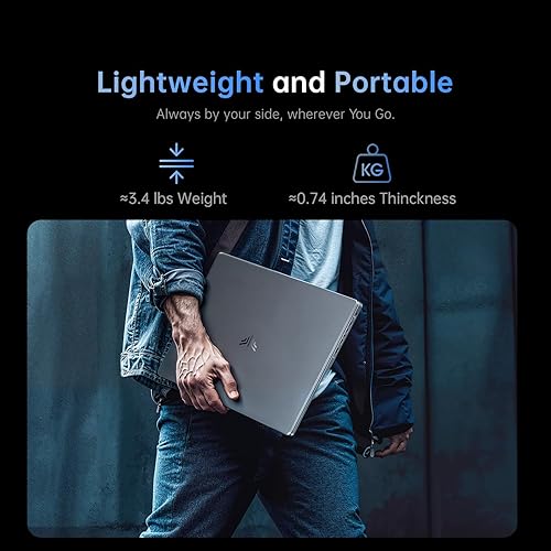 Miniatura 7 de Laptop 2025, IPS de 15.6 pulgadas con Windows 11 PRO portátil con cuatro núcleos N95 (hasta 3.4 GHz), 16 GB DDR4 512 GB SSD, carcasa de metal,