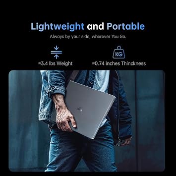 ACEMAGIC 2025 LX15 Laptop, 15.6-inch FHD (1920 x 1080) Display, Intel N97 Processor, 8GB DDR4 RAM, 512GB SSD, Windows 11 Pro, Wi-Fi 5, 180 Fold, Ideal for Work & Study
