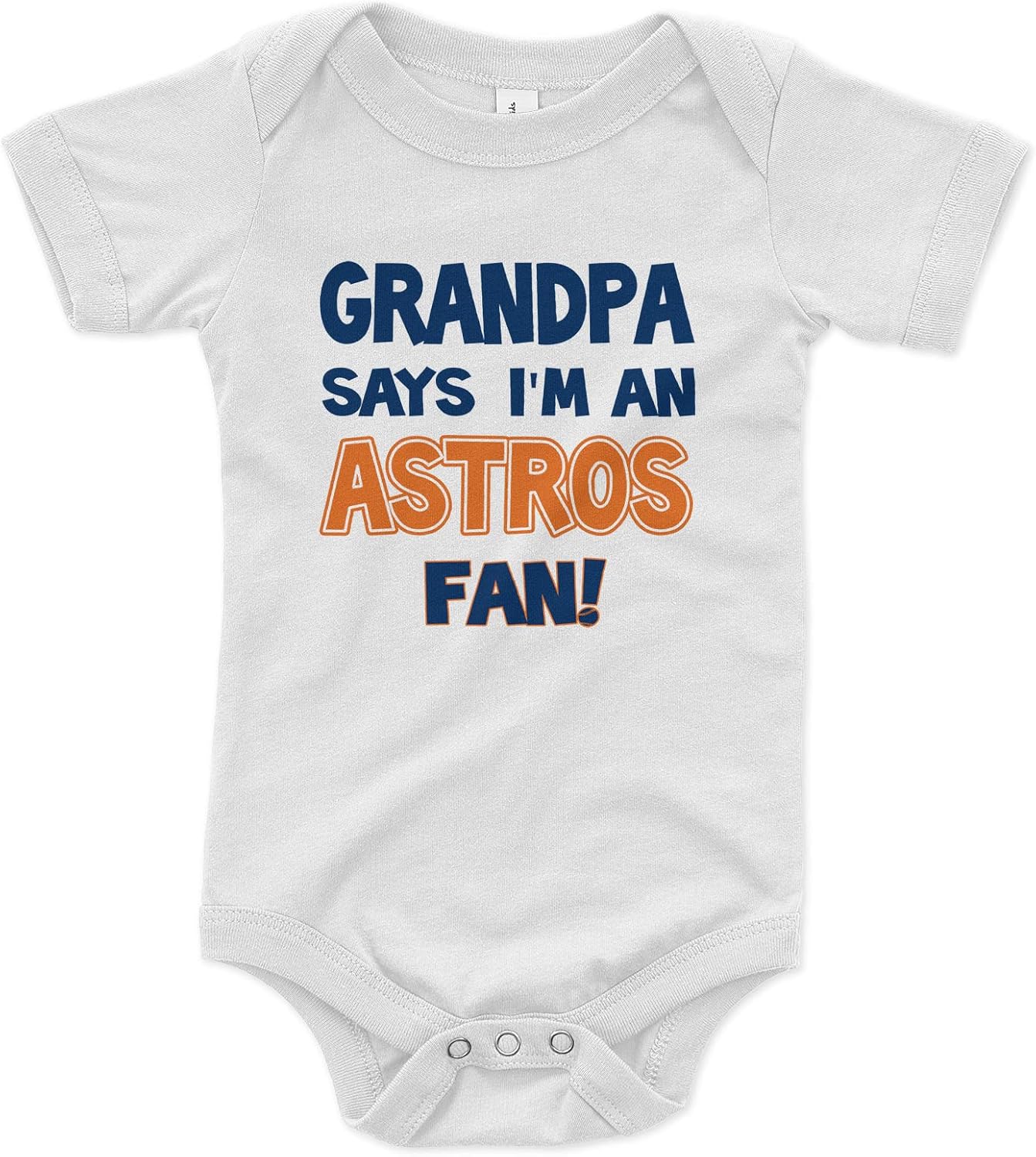 NanyCrafts' Grandpa Says I'm an Astros Fan Baby Bodysuit, Baby Astros Fan