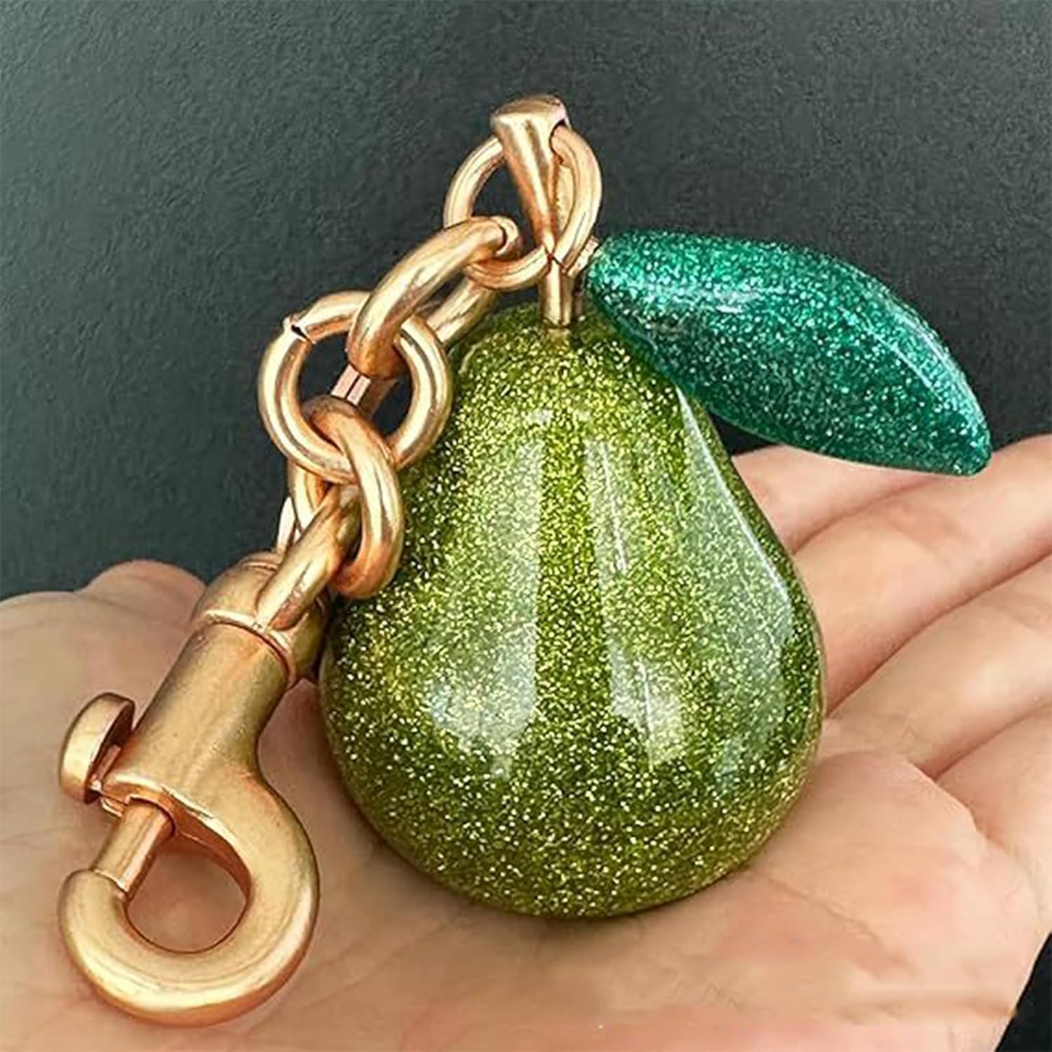 Pear Bag Charm, Cute Pear Keychain Hanging Purse Charm Decoration Pendant for Women - Image 8