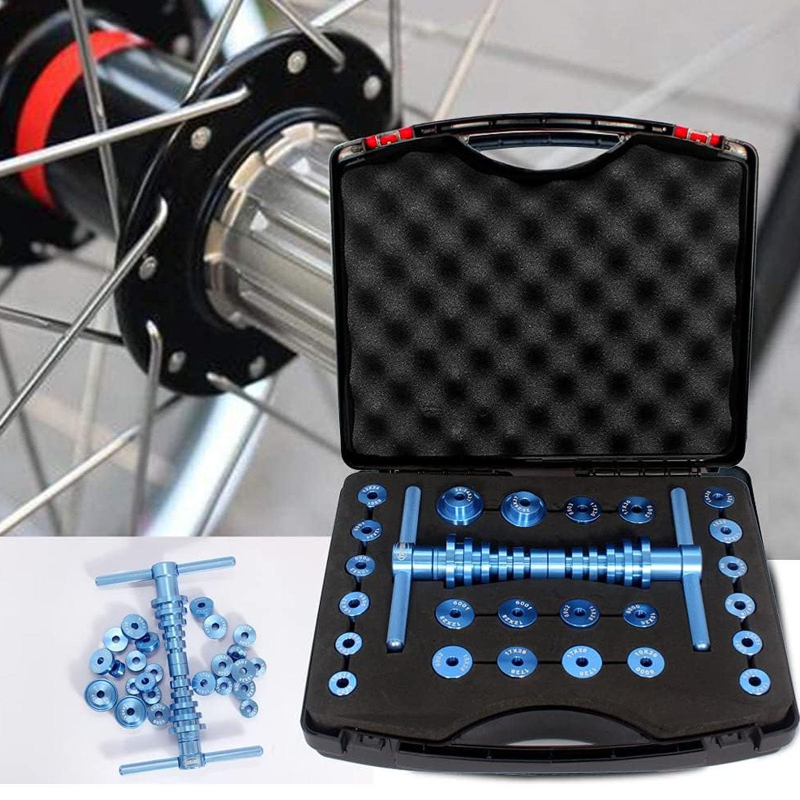 Kavolet Fahrrad-Naben-Rad-BB-Lager-Press-Set, Universal-Kit, Installations-Reparatur-Werkzeuge