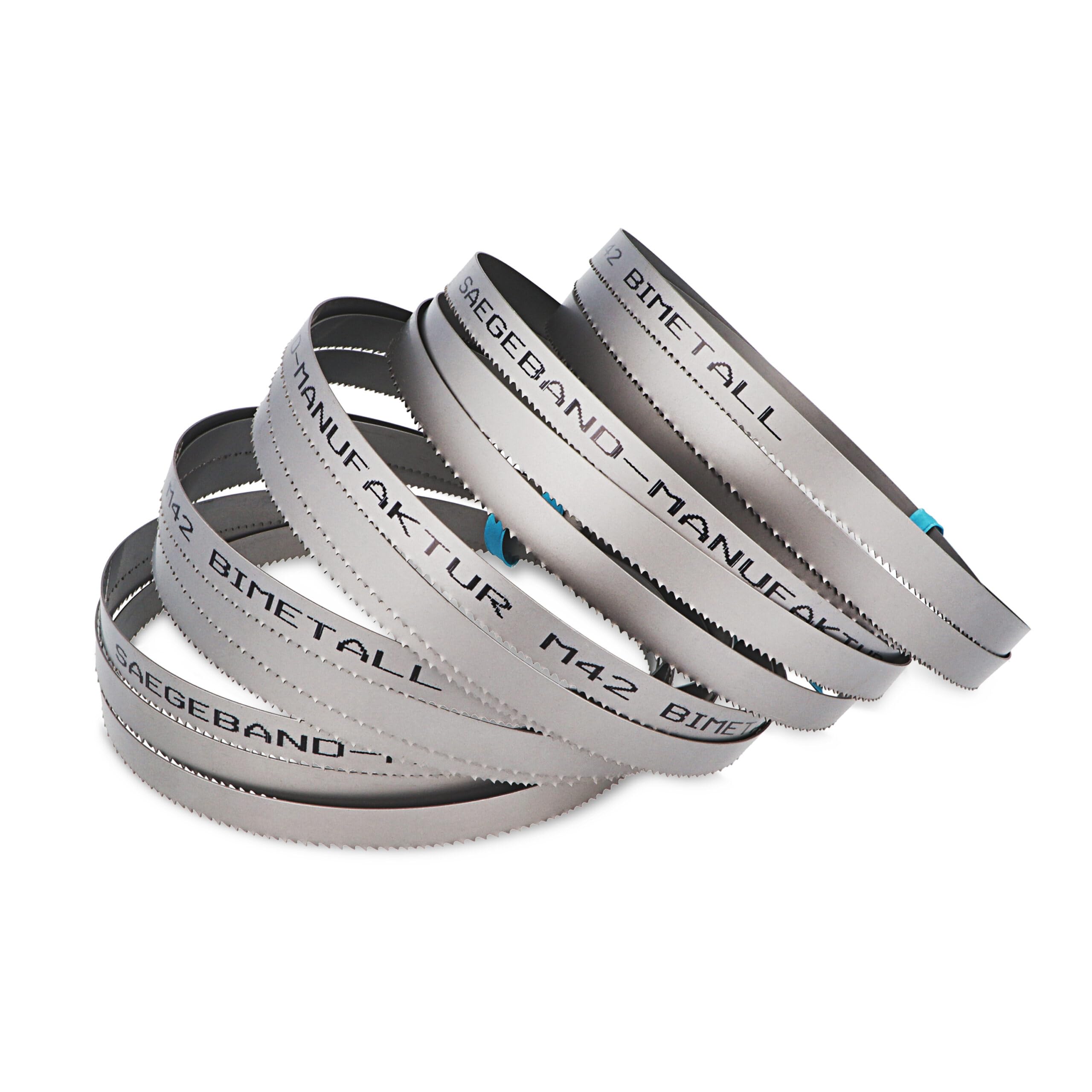 5er Pack Premium M42 HSS Bimetall Sägeband 1435 x 13 x 0,65 mm mit 8/12 ZpZ - Bandsägeblatt - Sägeblatt für Metall, Stahl, Alu, NE-Metalle Leichtmetalllegierungen