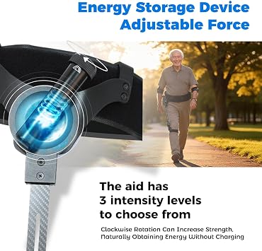 Exoskeleton for Disabled, Exoskeleton for Rehabilitation, 3 Level Adjustable Strength, Walking Assistance Device, Exoskeleton Power Walking Aid, for adults and elderly people LeftLeg-S
