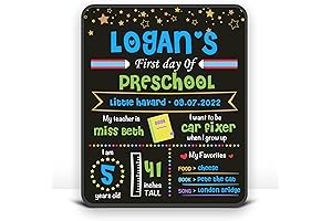 First Day of School Signs for Preschool, Kindergarten (Normal Framed Double Side)