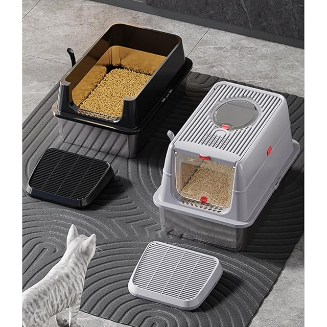 Foto 5 de 8 de YUPEIUKLI Rampas de Doble Capa para arenero de Gatos contención eficaz de la Arena y una Limpieza…