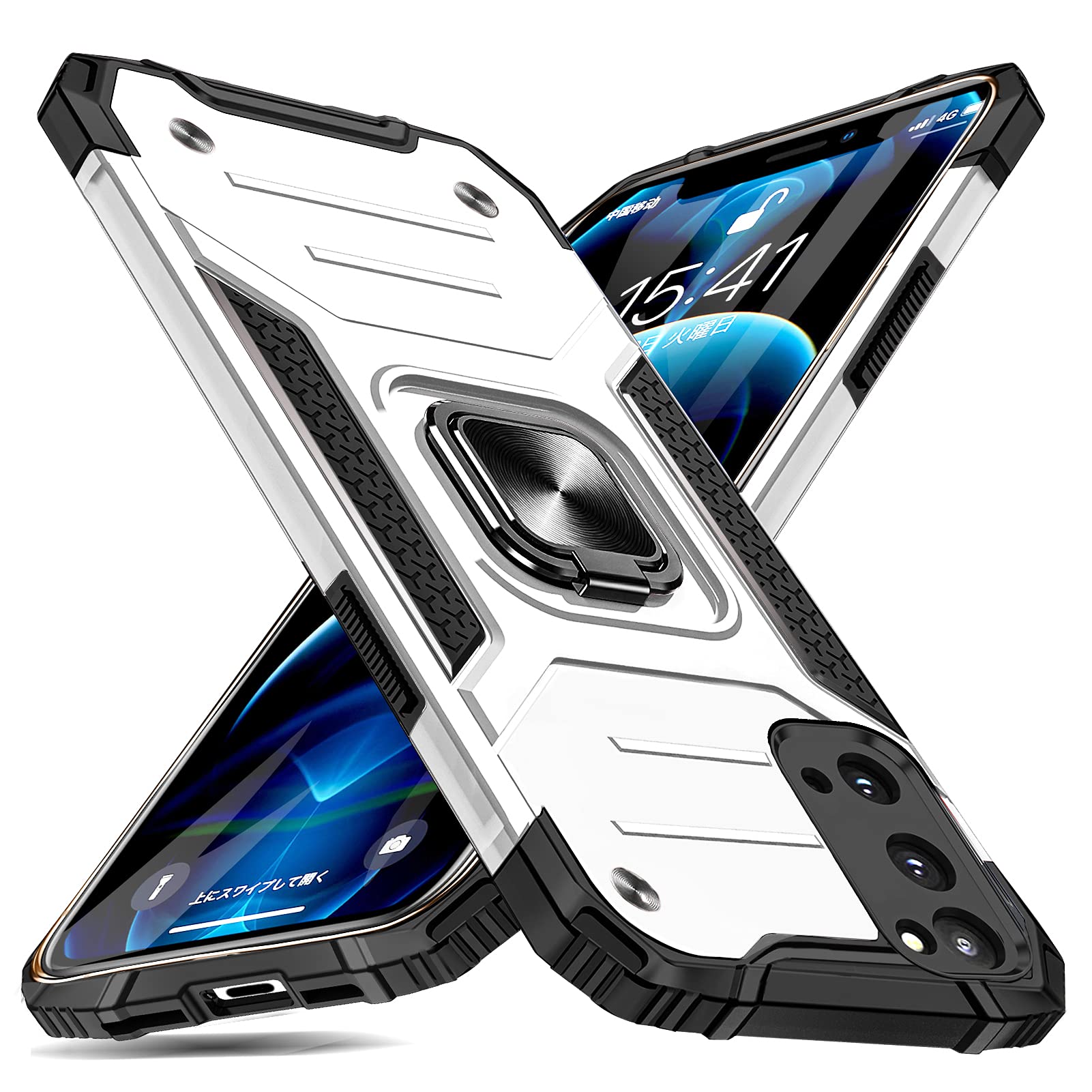 Galaxy S20ケース リング付き 車載ホルダー対応 全面 Galaxy S20 ケース リング 衝撃吸収 耐衝撃 落下防止 米国軍事MIL標準取得 スタンド機能 PC+TPU 二重構造 防塵 薄型 軽量