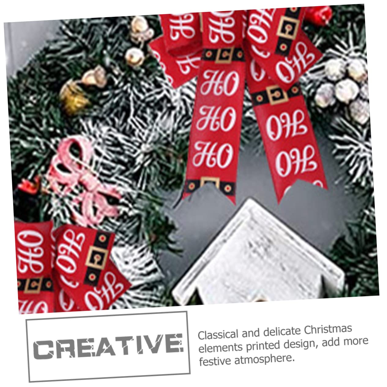 STOBOK 5stücke Weihnachts-dekorationsband Rotes Satinband Für Weihnachtsbaum Geschenkpäckchen Und Bastelprojekte Für Festliche Anlässe Und Kreative Verpackungen