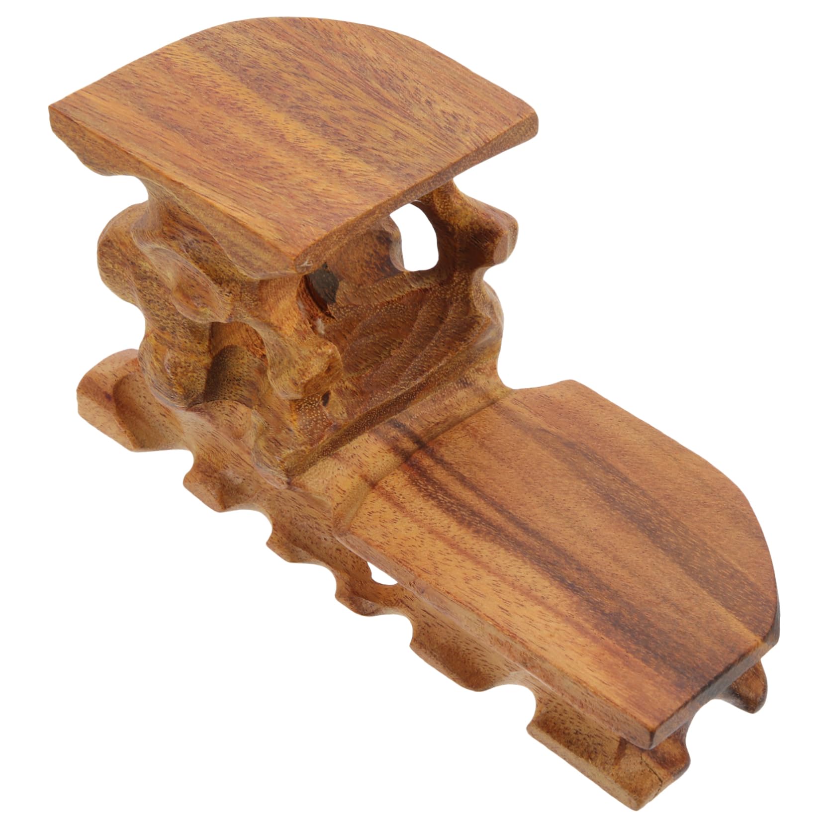 Support En Bois Massif Pour Présentation - Socle Pour Bonsaï, Théière, Vase, Statue - Chêne, Style Rustique Chic (25x15x8.8 Cm)