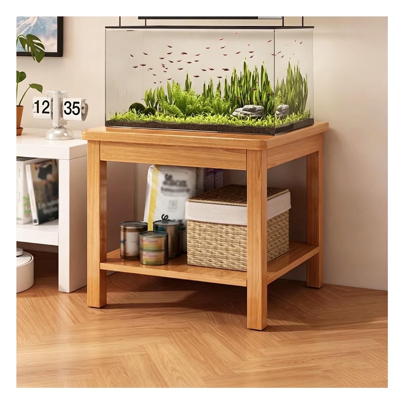 Soporte para Acuario de Madera Maciza, Estante para Acuario