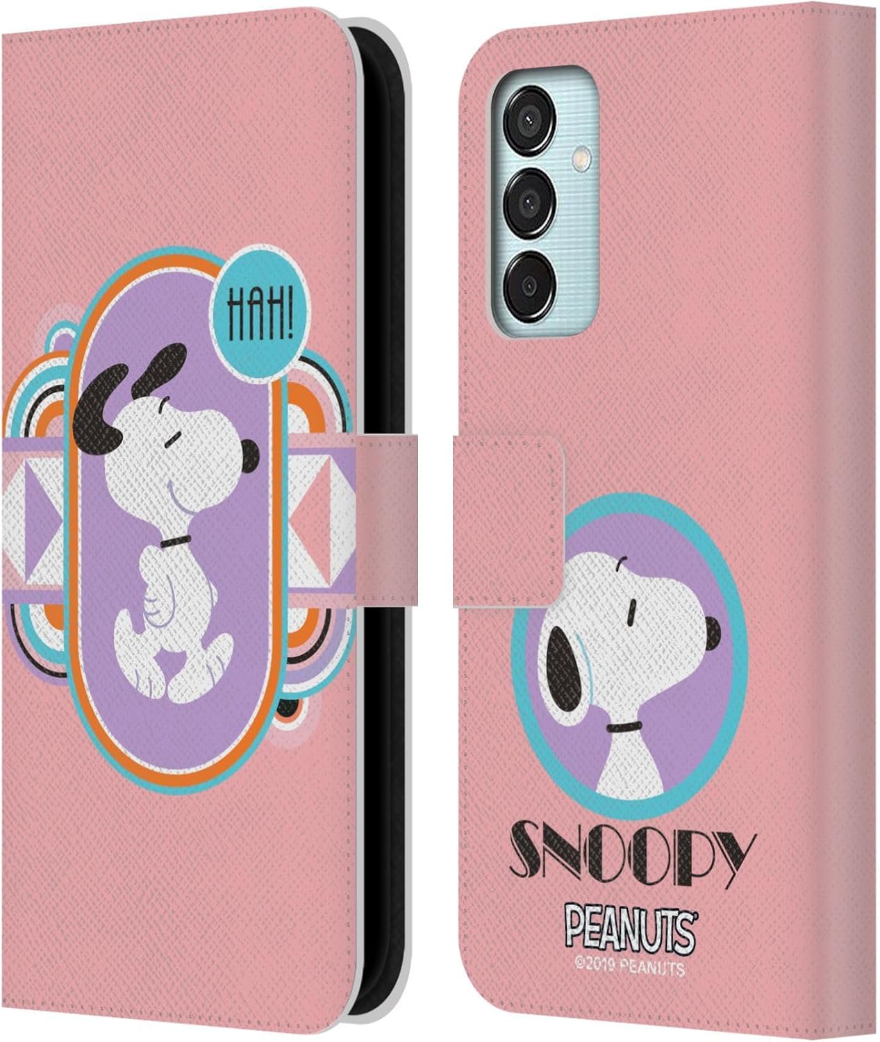 Head Case Designs Officially Licensed Peanuts Pastels Snoopy Deco Dreams Leather Wallet Case Compatible with Samsung Galaxy M15/F15 5G