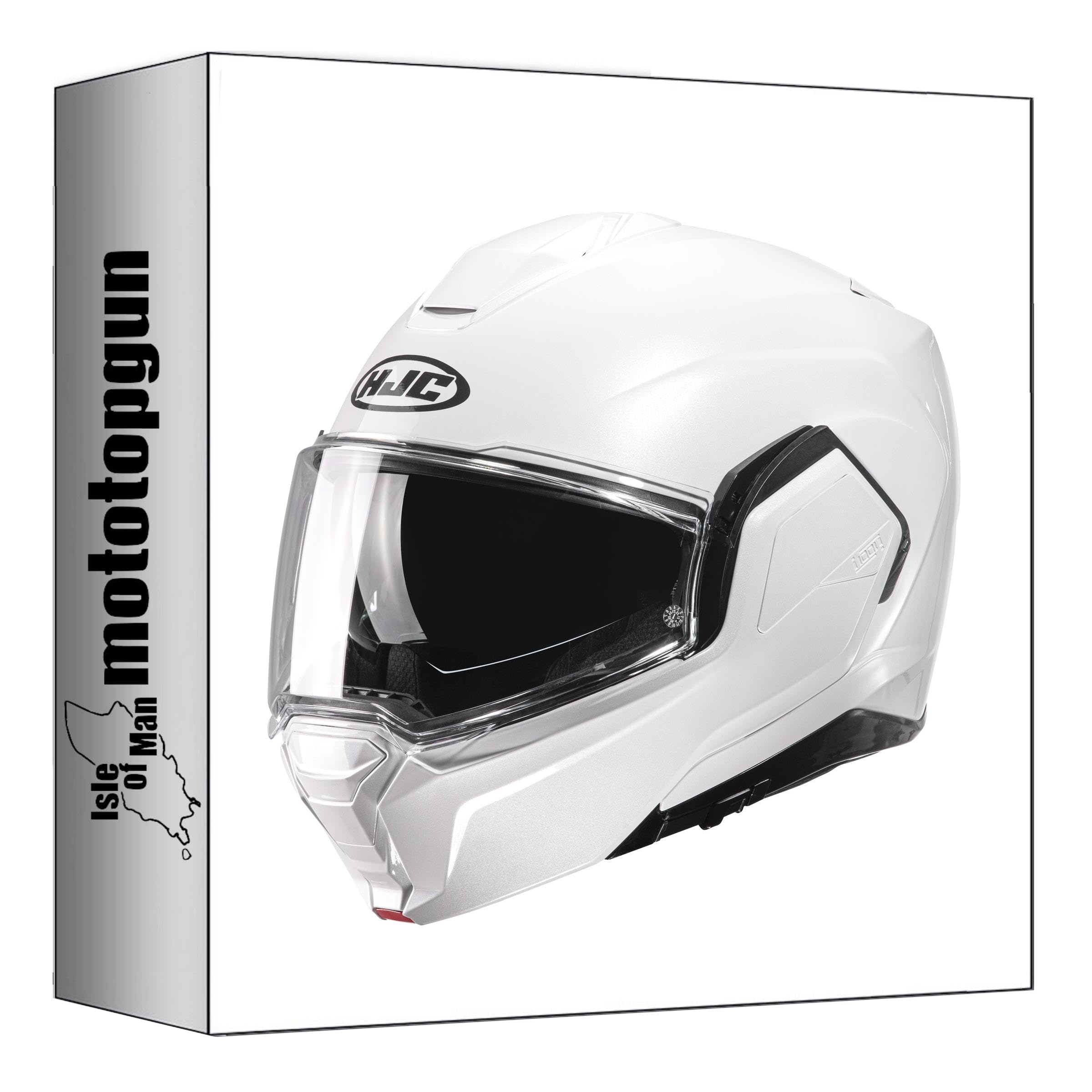 Casque modulable hjc i100 Blanc perlé en taille L pour moto