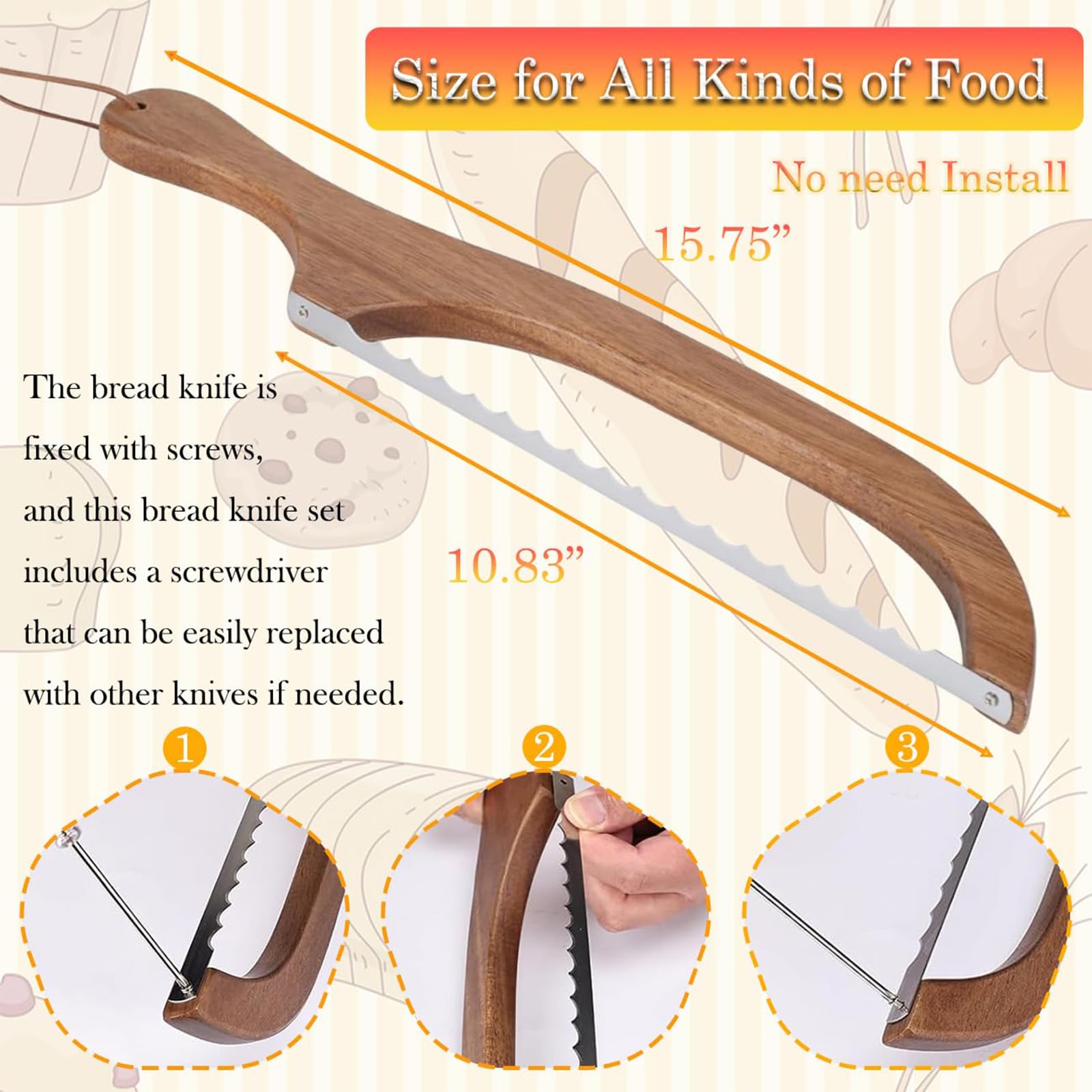 Coltello pane in acciaio inox | SpA