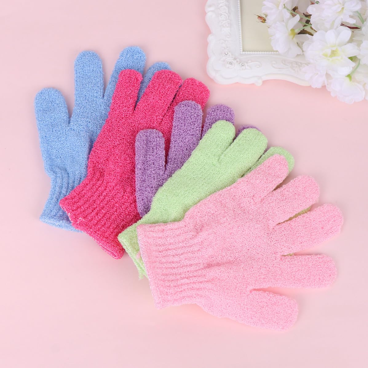 BESPORTBLE 90 Stück Fünf Finger Duschhandschuhe aus Nylon zum Peeling