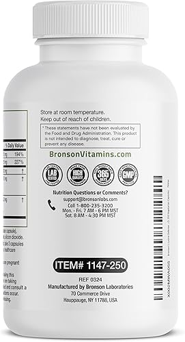 Miniatura 13 de Bronson Complejo de apoyo inmunológico de defensa de L-lisina 1500 mg de L-lisina más hoja de olivo, ajo, vitamina C y zinc, sin OMG, 90 cápsulas