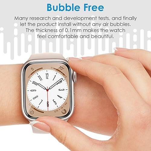 Miniatura 7 de Paquete de 6 protectores de pantalla de poliuretano termoplástico UniqueMe compatible con Apple Watch de 1.575 in SE 2022 Series 6/5/4