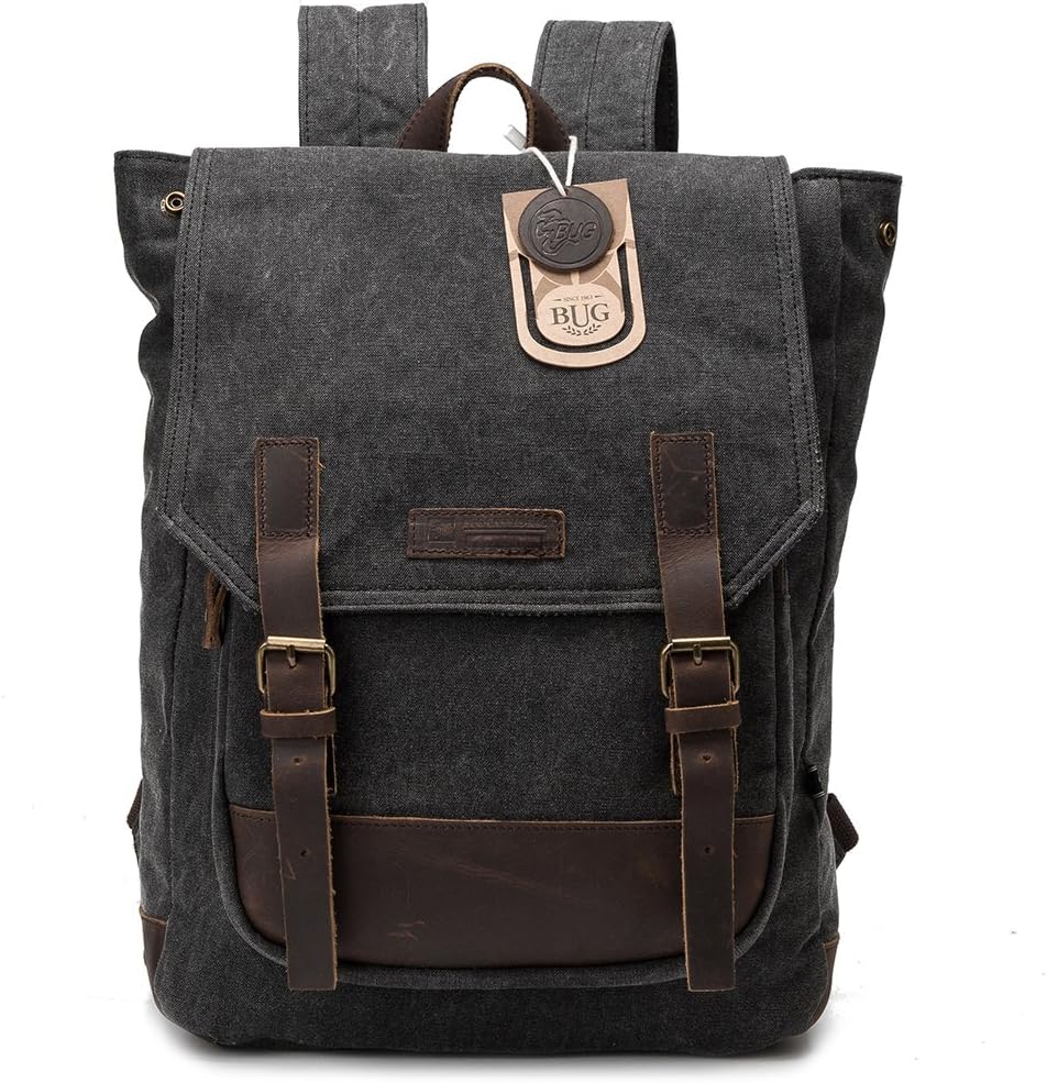 BUG Leather Canvas Backpack