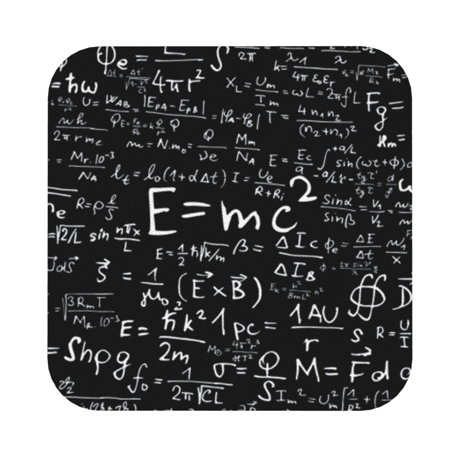 Blackboard wallpaper PU Leather Coasters Set of 6 Square Drink Coasters