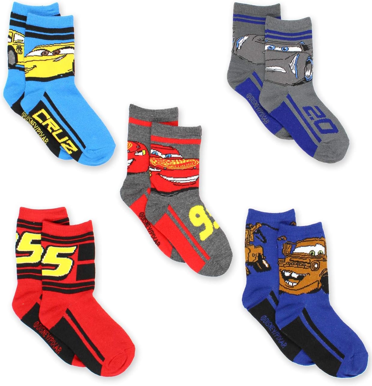 DisneyCars Boys Toddler Multi Pack Socks Set
