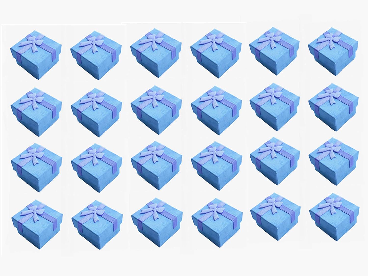 HAMIYA 24Pcs Ring Box Small Gift Boxes Sturdy Cardboard Cube Box for Jewelry Pendant 1.6 x 1.6 x 1.2 Inches (Purple)