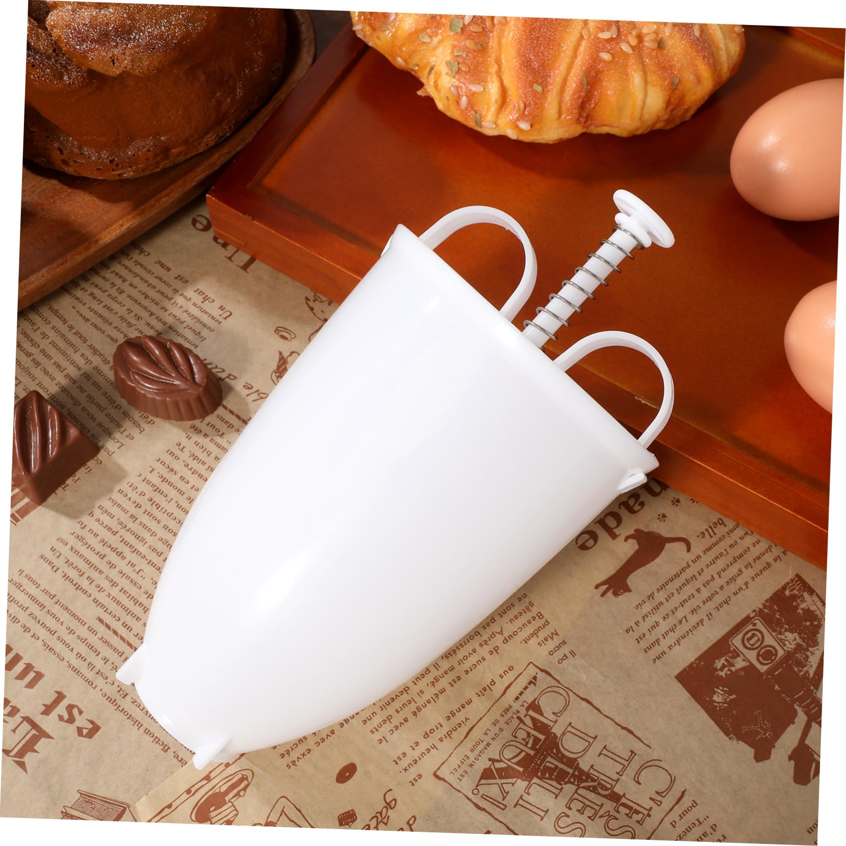 Máquina para Hacer Donas Casera 2 Piezas de Pp Blanco Ligera y Fácil de Usar para DIY y Hornear en Casa