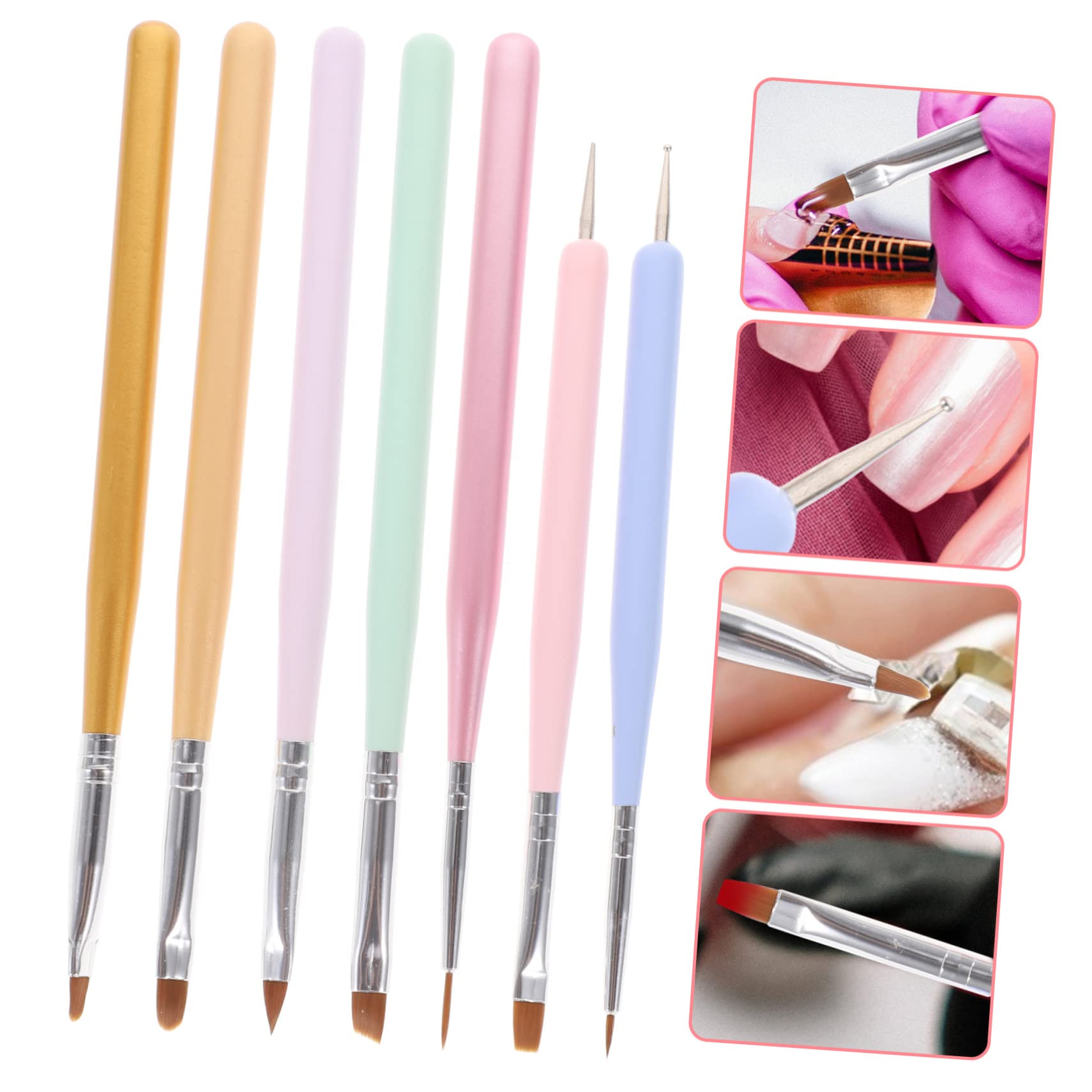 minkissy 35pezzi Pennelli Per Nail Art Pennelli Per Manicure Multiuso Con Manico Strumenti Per Decorazioni Unghie Perfetti Per Professionisti e Fai Da Te