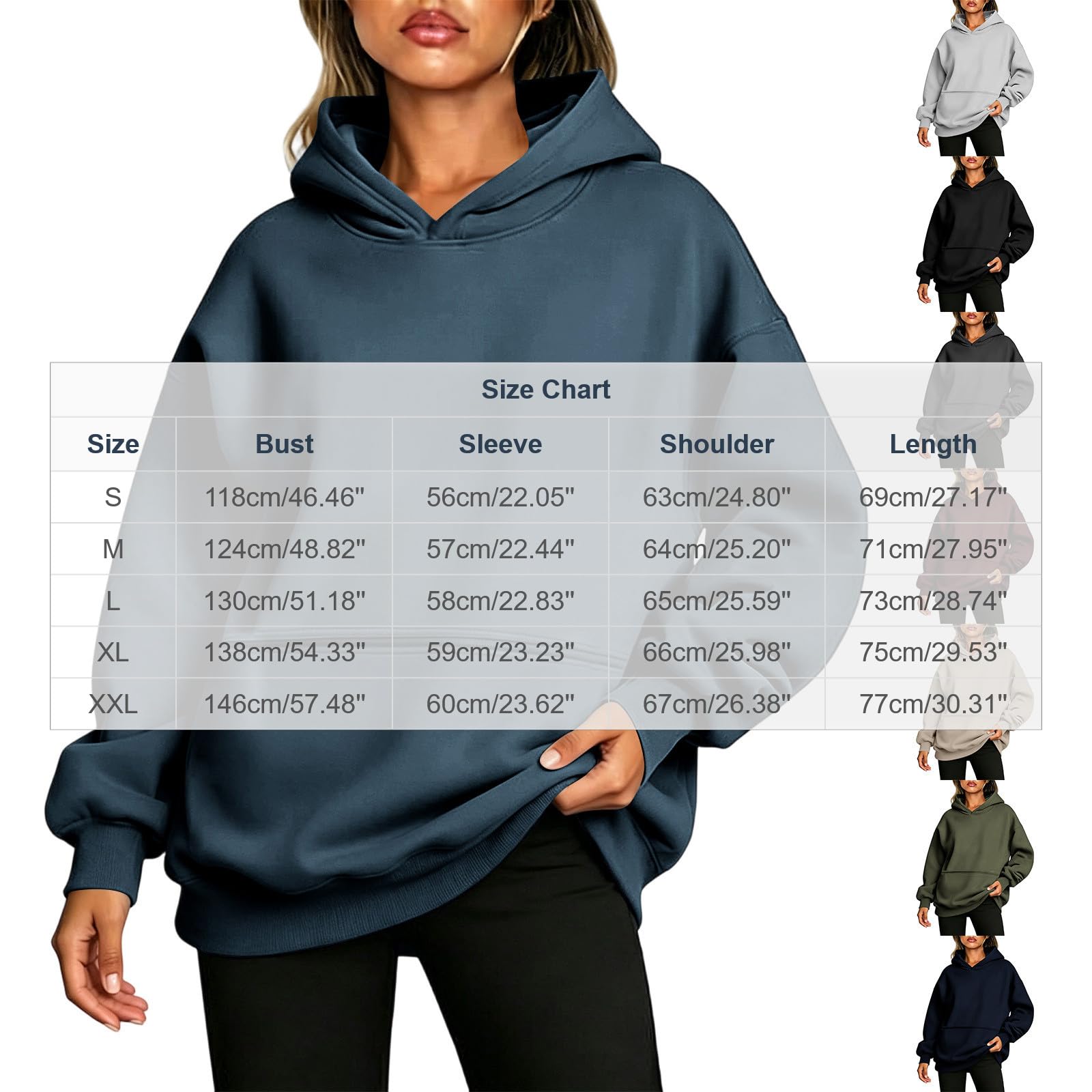 LUCKME Felpa Donna Senza Cappuccio Cotone Girocollo Pullover Casual Moda | Cotone morbido, collo rotondo, confortevole oversize, maniche lunghe, stile minimal, comfort quotidiano, caldo invernale