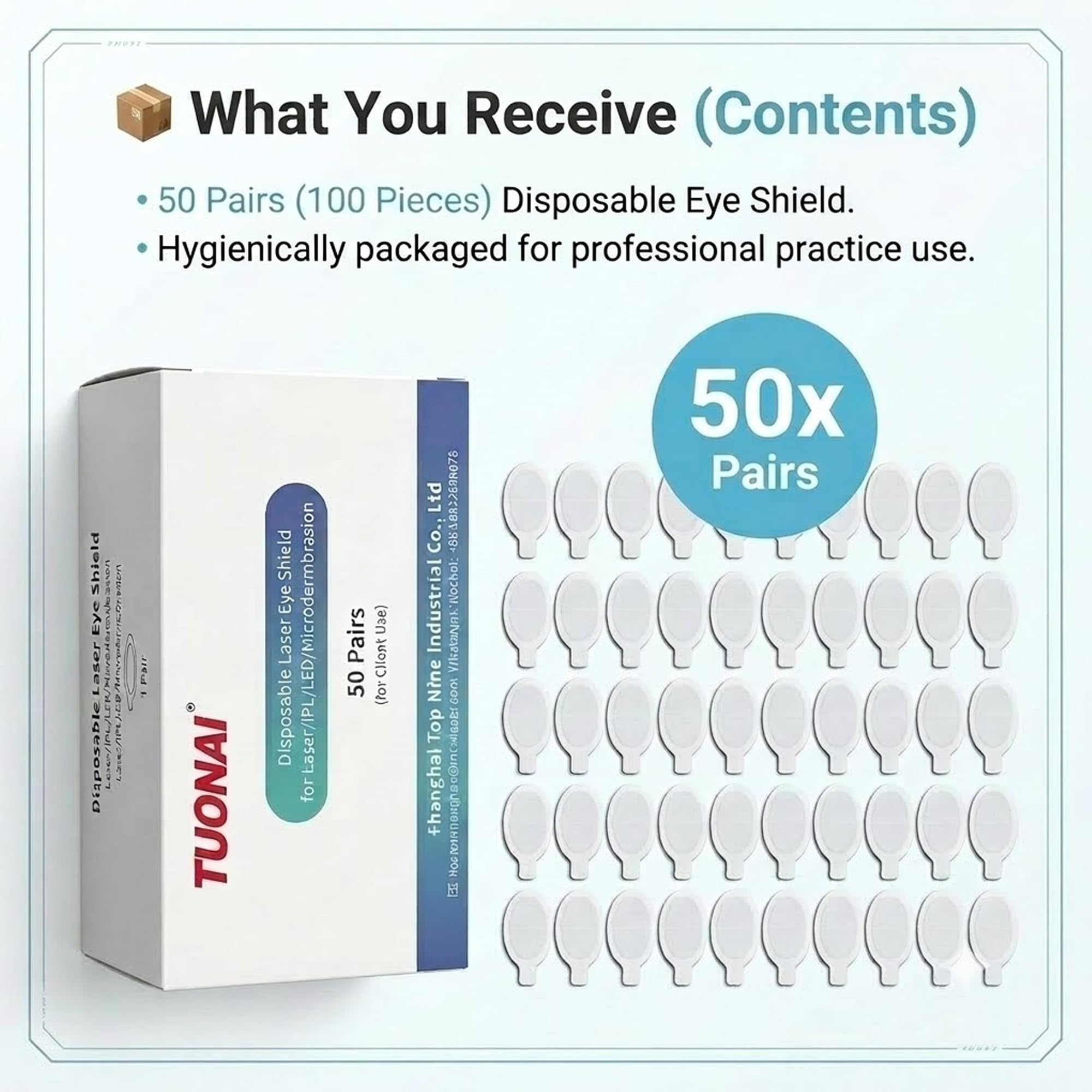 Protectores Oculares Desechables 50 Pares para IPL Depilación Campos de Belleza Cliente Protección Ocular 190-11000nm