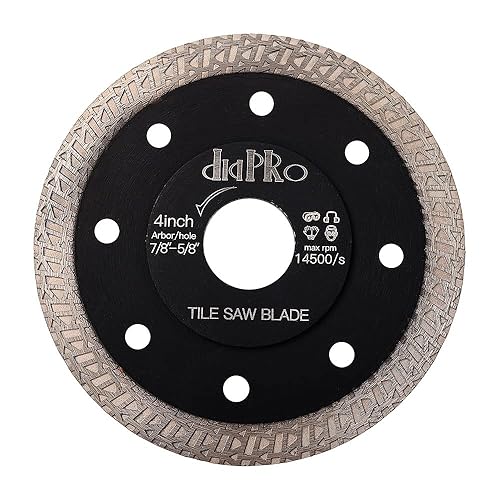 Miniatura 6 de Cuchilla de corte fina estupenda de la teja del diamante 5" para la teja seca o mojada del mármol del granito