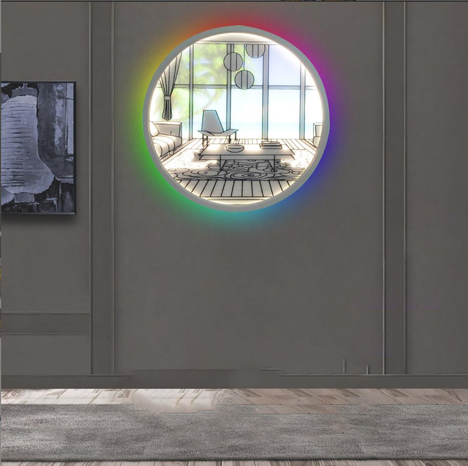 TALCUS Light Up Painting ，LED Illuminated Painting Light Photo Frame, Art Light Painting Decoration Table Lamp Ornaments for Living Room Living Room