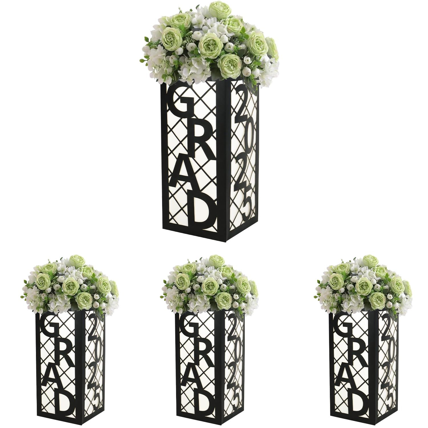 2025 Graduation Table Decorations 4Pcs Table Centerpieces Boxes Grad 2025 Grad Lantern School College Party Photo Props for 2025 Graduation Party Table Decorations
